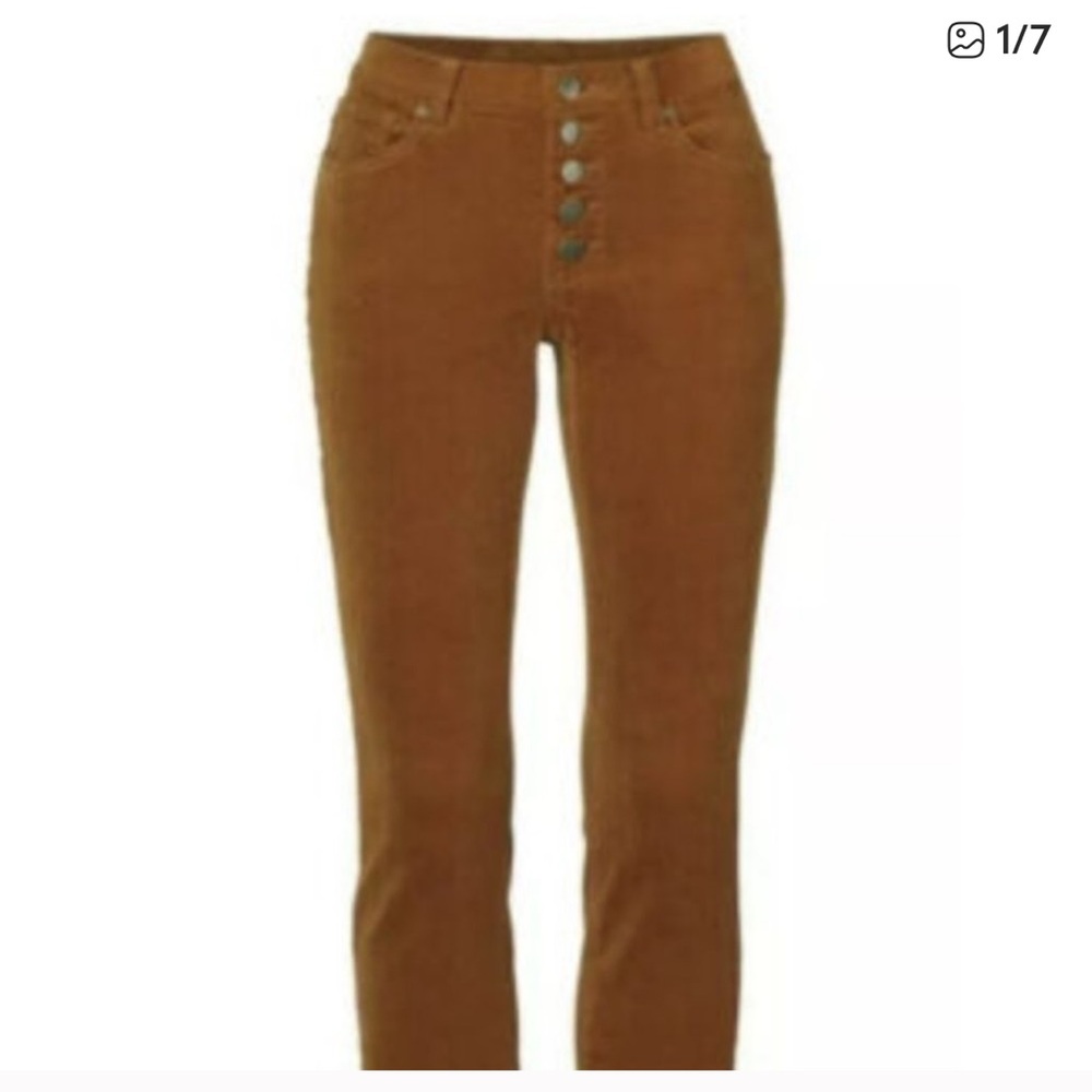 CAbi Rust Corduroy Skinny Pants